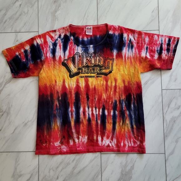 Tie dye Viking Bar Minneapolis MN Shirt Large - Picture 2 of 3